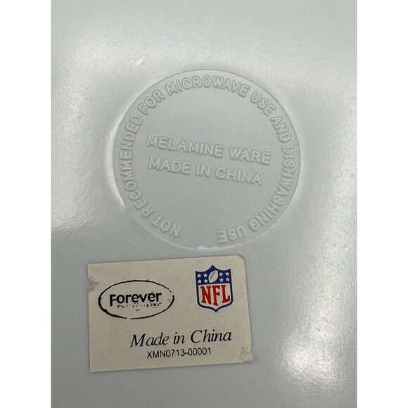 Set (6) Denver Broncos Plates Christmas Dishes Happy Holiday Santa Melamine 10" - Picture 5 of 8